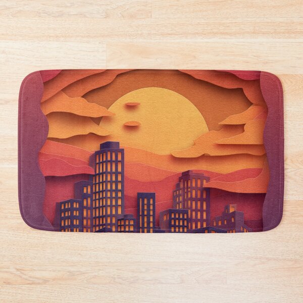 Item preview, Paper-Cut Sunset Cityscape designed and sold by ArgentoArt.