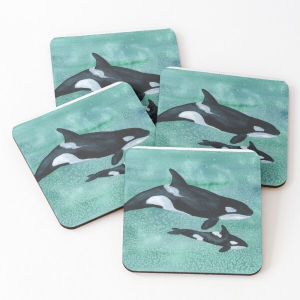 Item preview, orca and calf designed and sold by miouArt.