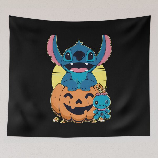 Item preview, Lilo & Stitch Halloween Pumpkin – Cute Stitch with Scrump and Candy Art designed and sold by alolo2021.