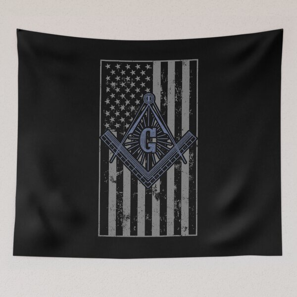 Item preview, Freemason Square & Compass US Flag Masonic T Shirt designed and sold by shoppzee.