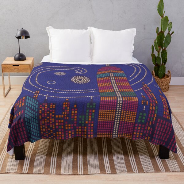 Item preview, Dreamlike Skyline – Glowing Urban Dot Art designed and sold by Syrupulse.