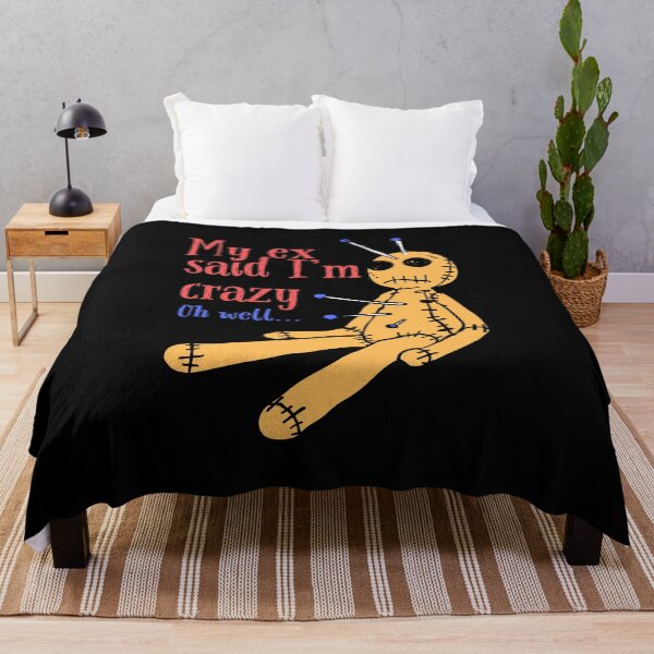 Item preview, My ex said I'm crazy. Oh well... Funny Voodoo Doll Halloween T-Shirt designed and sold by OldSkullDesigns.