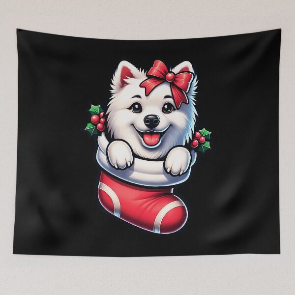 Item preview,  Cute American Eskimo Christmas Stocking designed and sold by MICHSON.