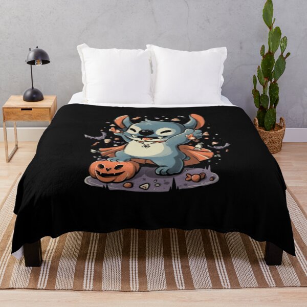 Item preview, Lilo & Stitch Vampire Halloween – Cute Dracula Stitch with Candy and Pumpkins Art designed and sold by alolo2021.