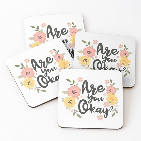 Item preview, Are You Okay - Floral Positive Message – Kindness Quote designed and sold by chillaxcats.