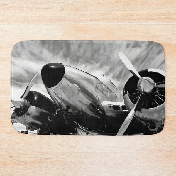 Item preview, A shiny propeller airplane Retro Monochrome Aviator designed and sold by DiveDuke.