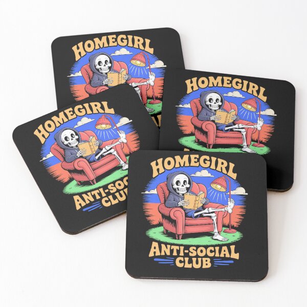 Item preview, Homegirl Anti-Social Skeleton designed and sold by sandrahofer-art.
