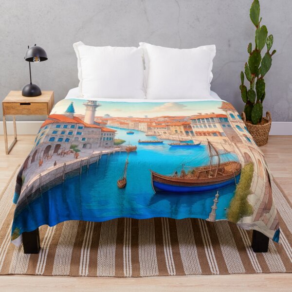 Item preview, Grand Venetian Canal Cityscape with Boats designed and sold by LanaGustavsson.
