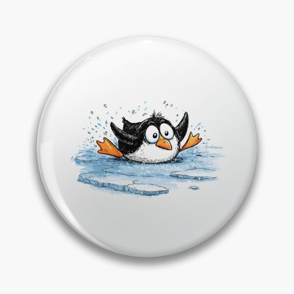 Item preview, Slipping Penguin Cartoon designed and sold by IssaraStudio.