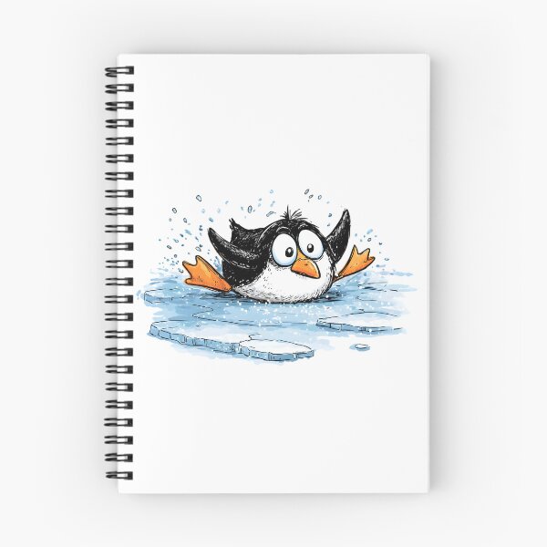 Item preview, Slipping Penguin Cartoon designed and sold by IssaraStudio.