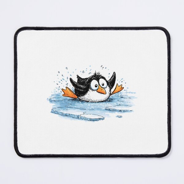 Item preview, Slipping Penguin Cartoon designed and sold by IssaraStudio.