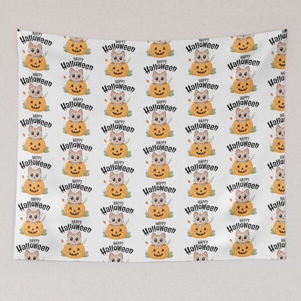 Item preview, Cute Cat in Pumpkin designed and sold by graphic-genie.