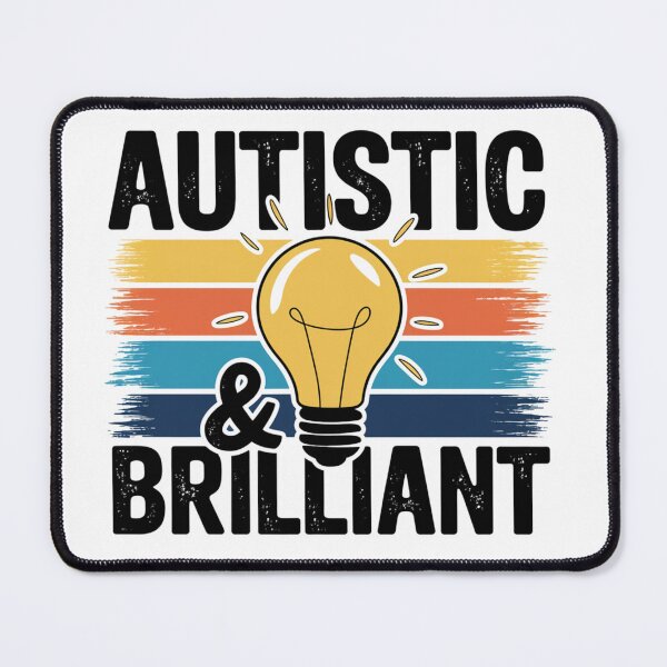 Artikelvorschau, Autistic Brilliant – Neurodiversität Glühbirne Retro entworfen und verkauft von Taans-Creation.
