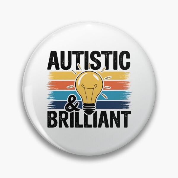 Artikelvorschau, Autistic Brilliant – Neurodiversität Glühbirne Retro entworfen und verkauft von Taans-Creation.