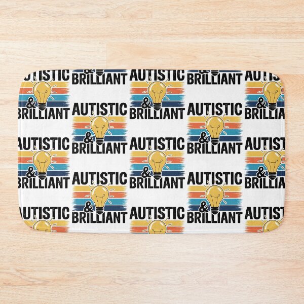 Item preview, Autistic Brilliant – Neurodiversity Lightbulb Retro designed and sold by Taans-Creation.