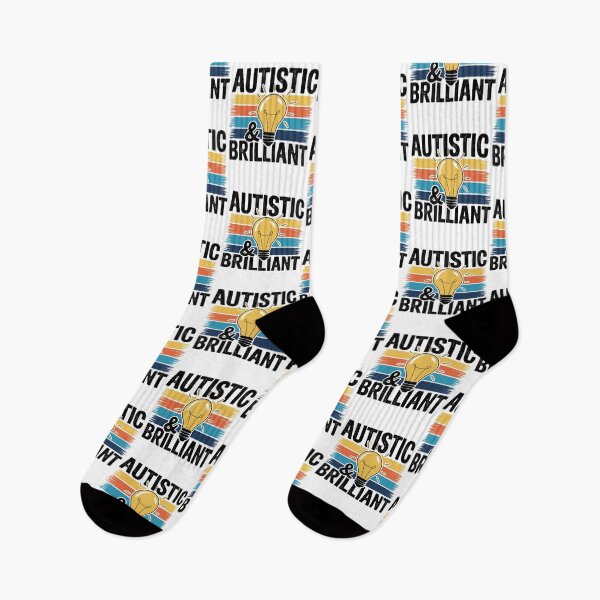Item preview, Autistic Brilliant – Neurodiversity Lightbulb Retro designed and sold by Taans-Creation.