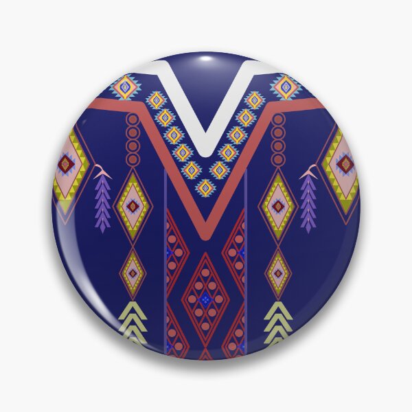 Item preview, Geometric Tribal Ethnic Ornament on Deep Blue Background designed and sold by rtinnapun.