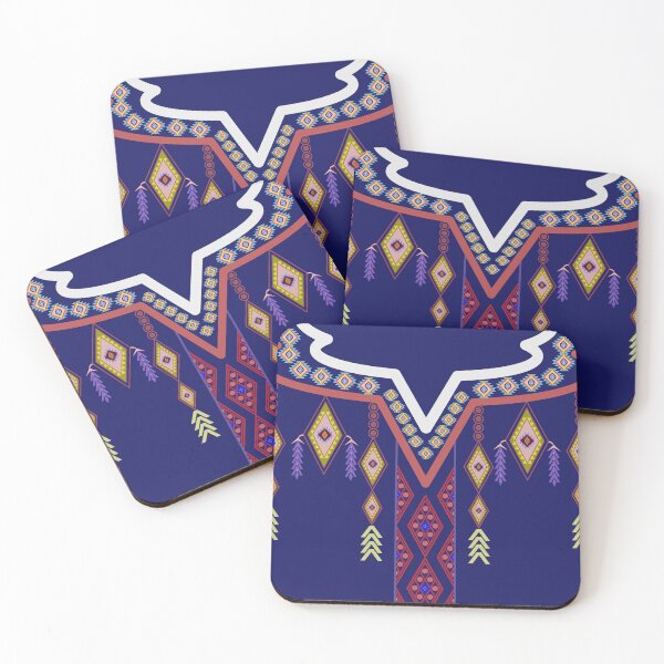 Item preview, Geometric Tribal Ethnic Ornament on Deep Blue Background designed and sold by rtinnapun.
