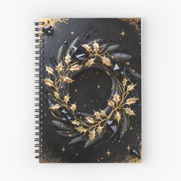 Item preview, Circle of Light – Golden Winter Wreath Artwork designed and sold by LaLi-Designs.