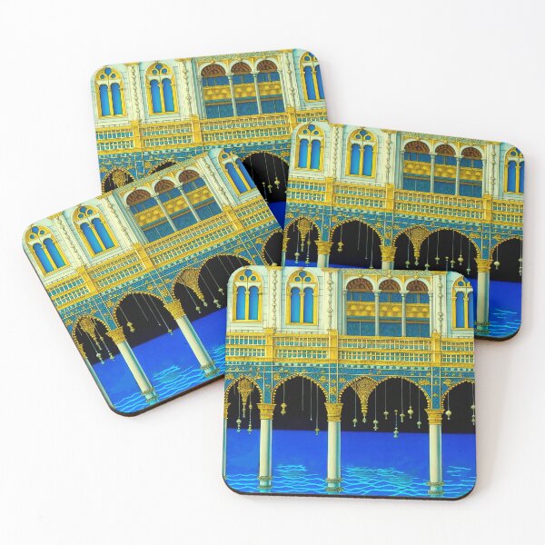 Item preview, Azure & Gold Opulence: Grand Palace on Water designed and sold by LanaGustavsson.