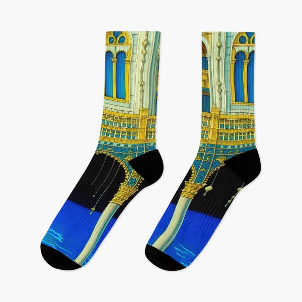 Item preview, Azure & Gold Opulence: Grand Palace on Water designed and sold by LanaGustavsson.