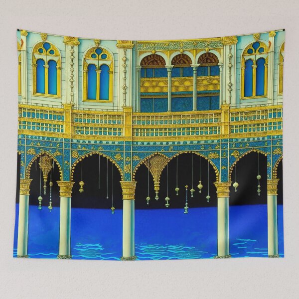 Item preview, Azure & Gold Opulence: Grand Palace on Water designed and sold by LanaGustavsson.