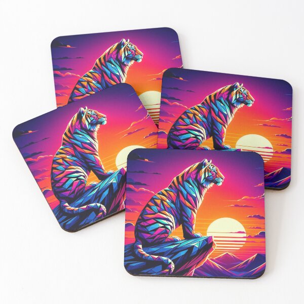 Item preview, colorful geometric tiger designed and sold by Dogandesighn.