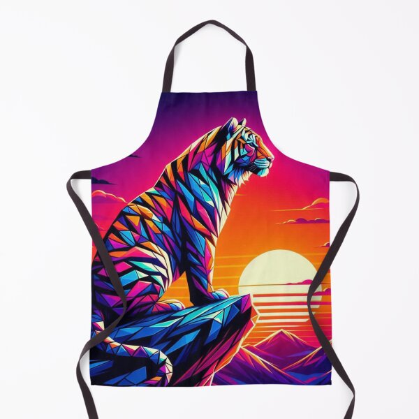 Item preview, colorful geometric tiger designed and sold by Dogandesighn.