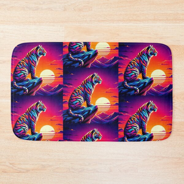 Item preview, colorful geometric tiger designed and sold by Dogandesighn.