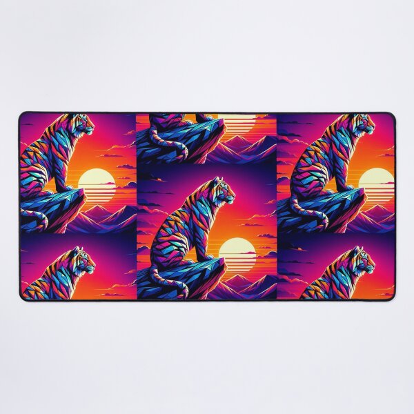 Item preview, colorful geometric tiger designed and sold by Dogandesighn.