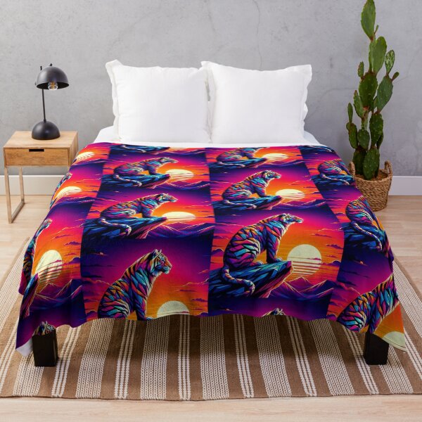 Item preview, colorful geometric tiger designed and sold by Dogandesighn.