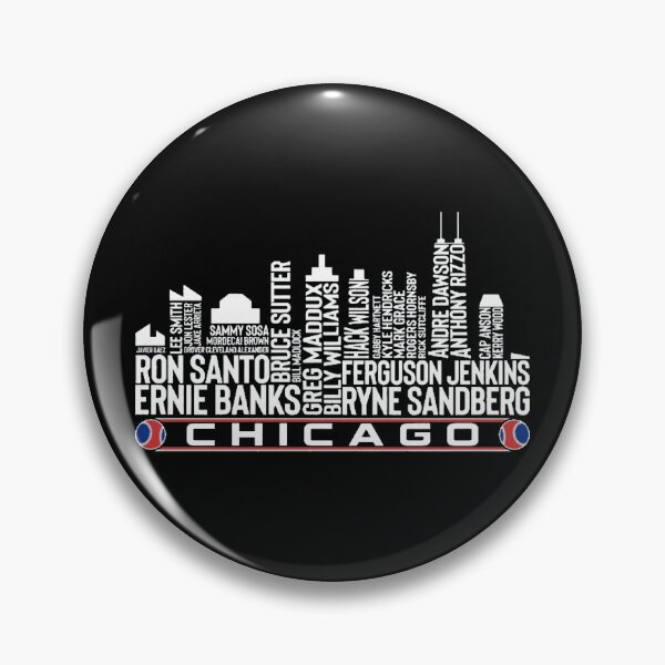 Artikelvorschau, Chicago Baseball Team All Time Legends, Chicago City Skyline T-Shirt entworfen und verkauft von RavenPurdy.