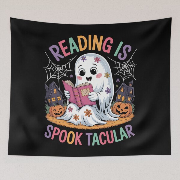 Item preview, Reading Funny Ghost Reading Book Halloween designed and sold by aidenpier.