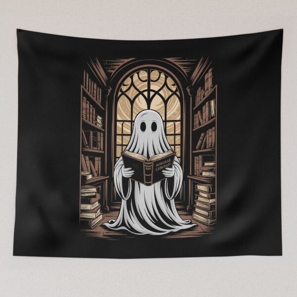 Item preview, Reading Ghost Library Halloween Librarian Book Lovers designed and sold by aidenpier.