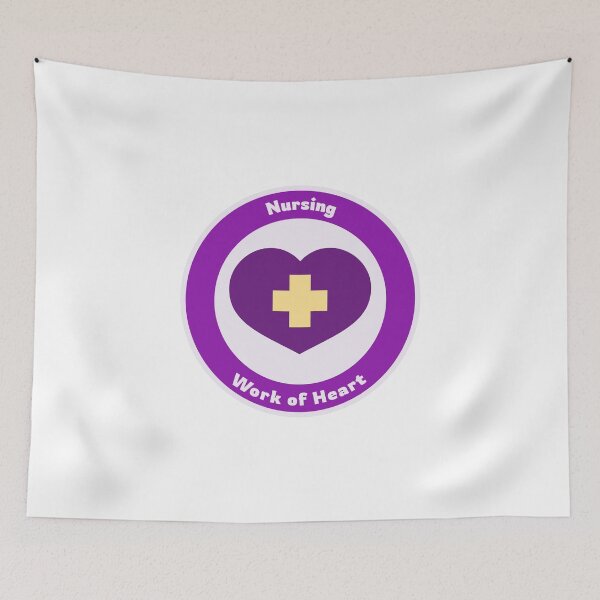 Item preview, “Nursing Is a Work of Heart” designed and sold by Ani-24.