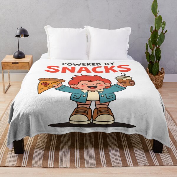 Item preview, Powered by Snacks – Cute Cartoon Food Lover Design designed and sold by LOLmoods.