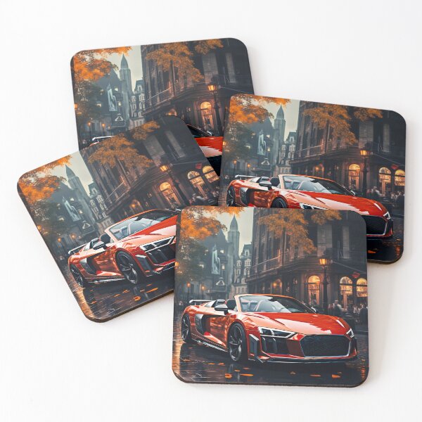 Item preview, Stunning Convertible Sports Car In Vibrant Autumn Cityscape designed and sold by RevUpDesign.