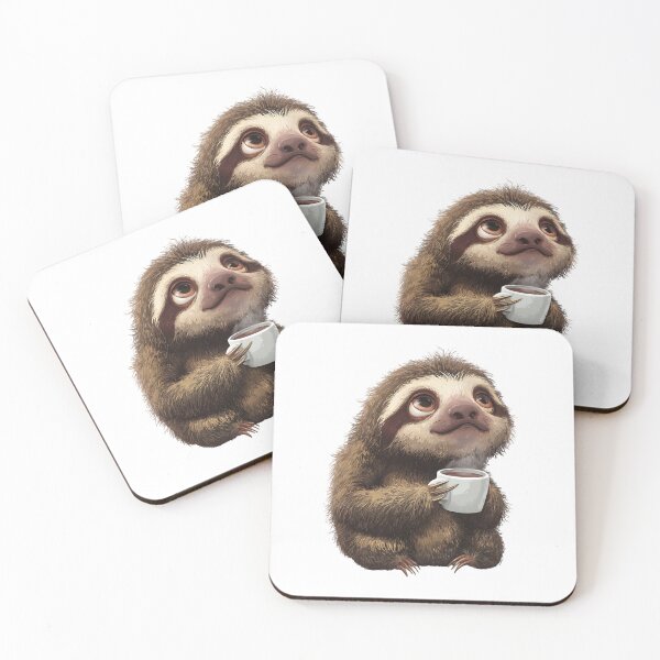 Item preview, Funny Coffee Sloth designed and sold by IssaraStudio.