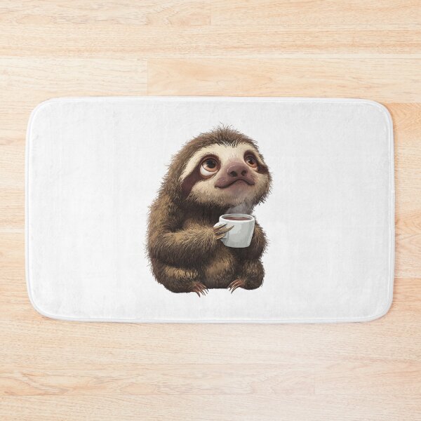 Item preview, Funny Coffee Sloth designed and sold by IssaraStudio.