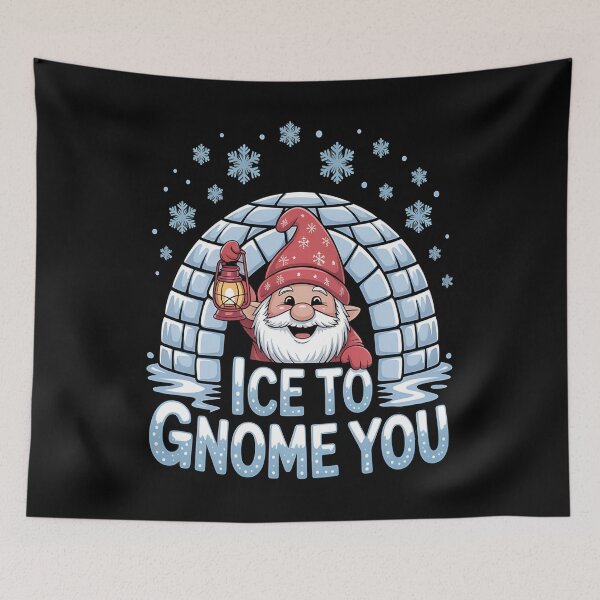 Item preview, winter gnome - holiday gnome - frosty bearded gnome - snow gnome - whimsical gnome - cozy winter vibes - festive gnome - snowy forest gnome - Nordic gnome winter - winter wonderland gnome designed and sold by JansenGS.