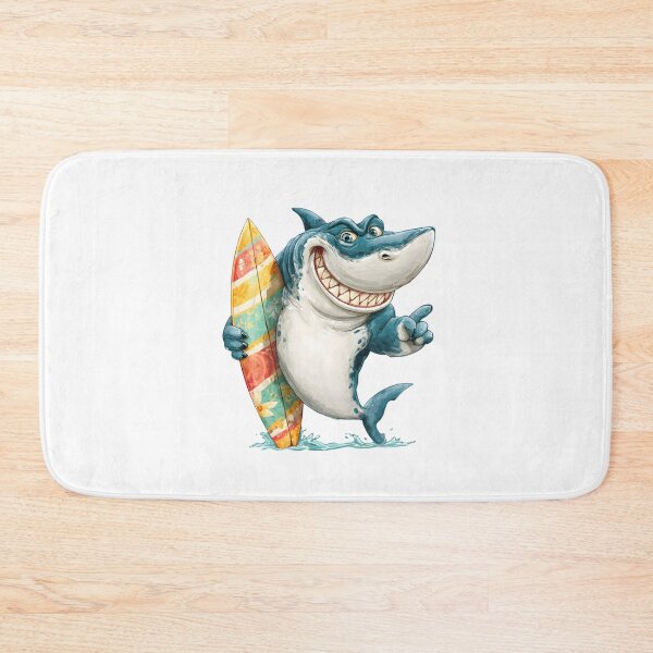 Item preview, Goofy Shark Surfer designed and sold by IssaraStudio.