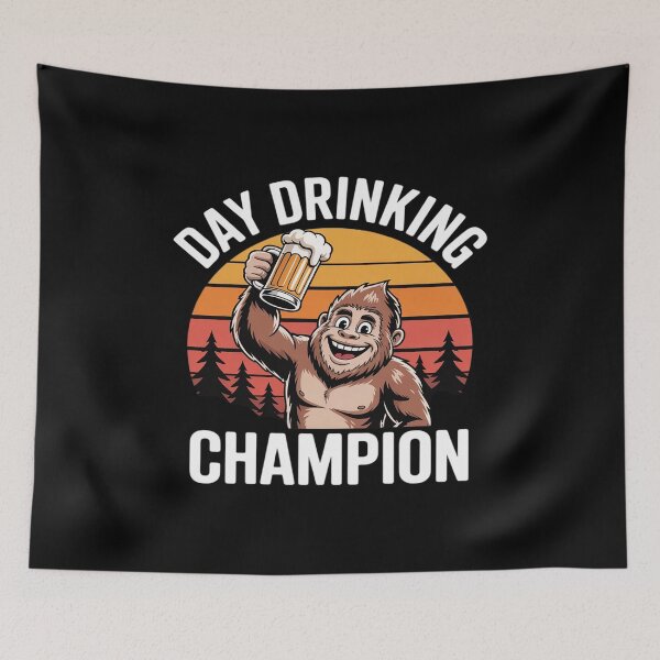 Item preview, Day Drinking Champion Bigfoot Sasquatch Beer Lover designed and sold by procionartss.