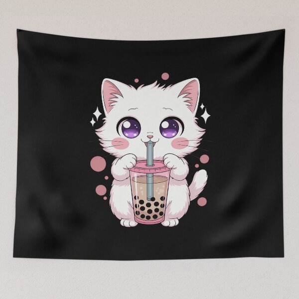Item preview, Boba Tea Cat Anime Kawaii Bubble Tea Neko designed and sold by VENOM0RIOT.