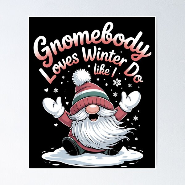 Item preview, chill gnomies - snowball fight gnomes - frosty beard - magical winter gnome - gnome snow angel - winter cabin gnome - holiday season gnome - chilly day gnome - snowflake gnome designed and sold by JansenGS.