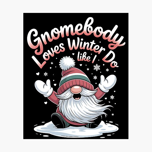 Item preview, chill gnomies - snowball fight gnomes - frosty beard - magical winter gnome - gnome snow angel - winter cabin gnome - holiday season gnome - chilly day gnome - snowflake gnome designed and sold by JansenGS.