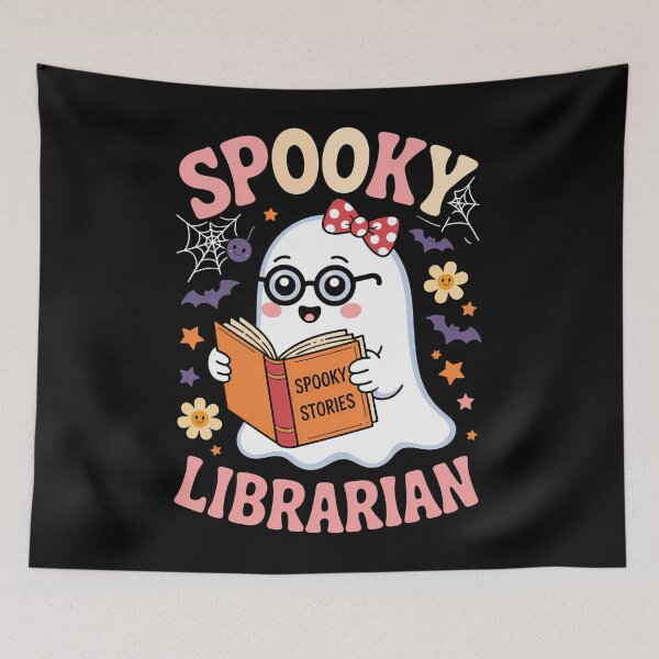 Item preview, Spooky Librarian Ghost Halloween designed and sold by tearbytea.