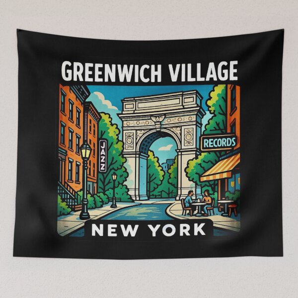 Item preview, Greenwich Village, New York — Washington Square Arch designed and sold by Myra365Art.