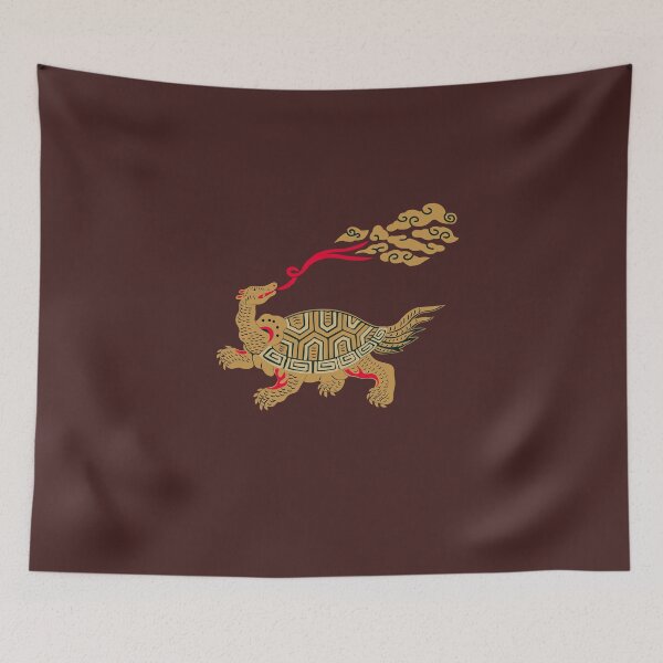 Item preview, Golden Korean Turtle (Geobuk) with Clouds designed and sold by puzzkitz.