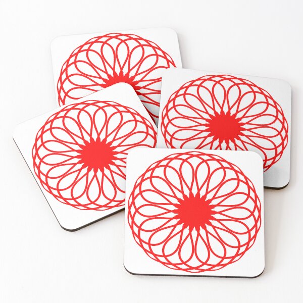 Item preview, Geometric Floral Mandala Pattern – Red Abstract Design designed and sold by Swati's Digital Den.