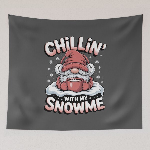 Item preview, chill gnomies - snowball fight gnomes - frosty beard - magical winter gnome - gnome snow angel - winter cabin gnome - holiday season gnome - chilly day gnome - snowflake gnome designed and sold by JansenGS.
